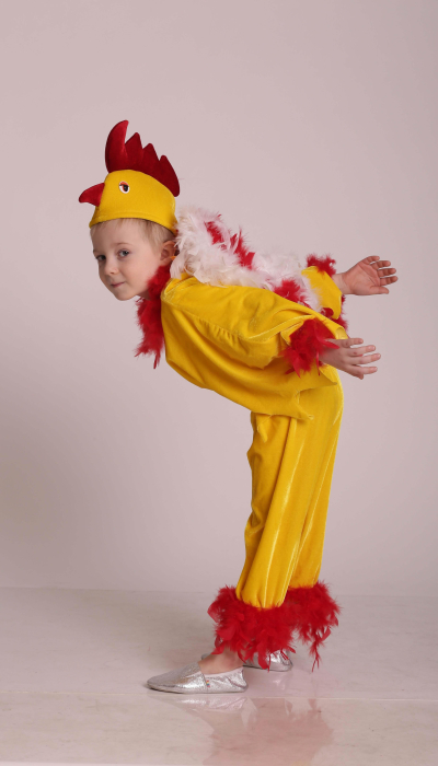 Carnival costume cock  chicken yellow