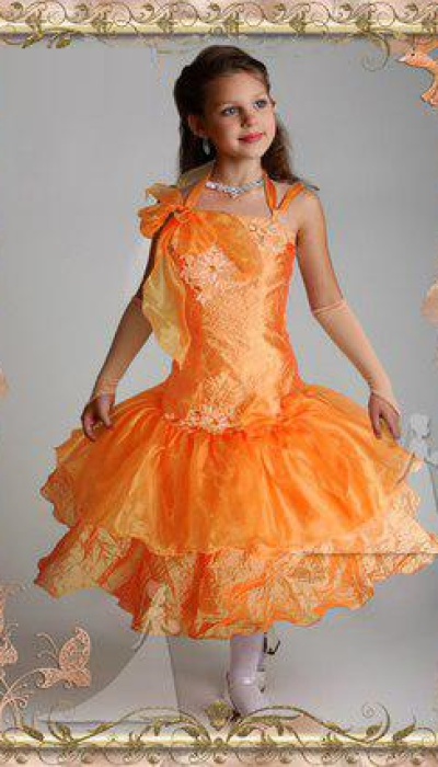 Ошатне плаття для дівчинки Рибка помаранчева