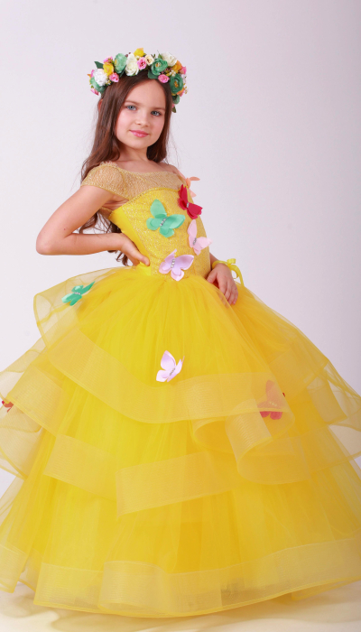 Ошатне плаття для дівчинки 9777 метелики літо