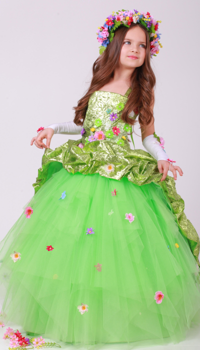 Карнавальний костюм для дівчинки Чарівниця Весна 