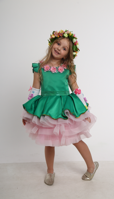 Карнавальний костюм Весна 8703 короткий квітка