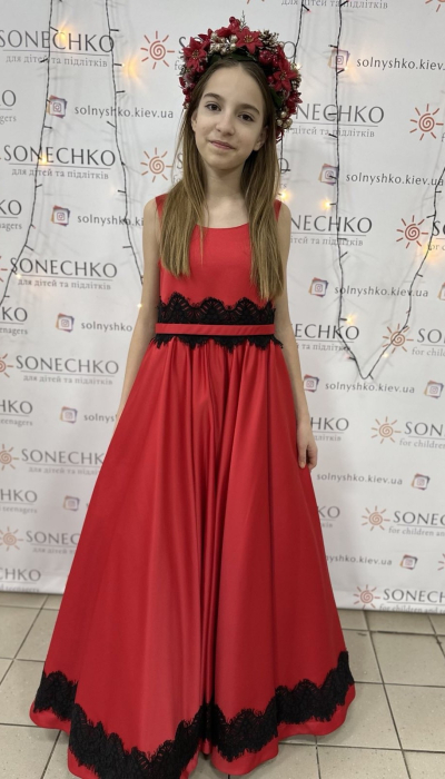 Карнавальний костюм Різдвяний вінок червоний