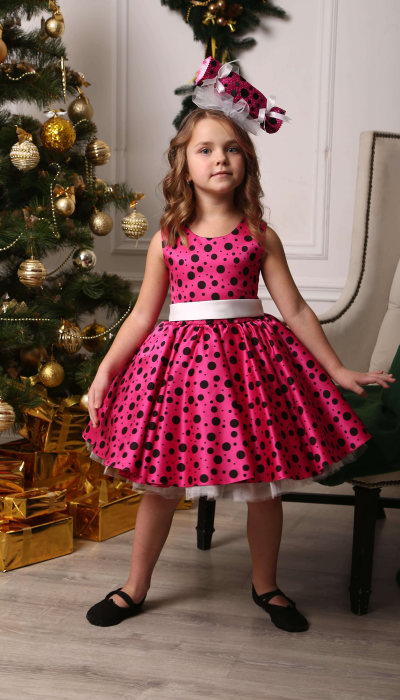   000 Карнавальний костюм Цукерка малиновий горох