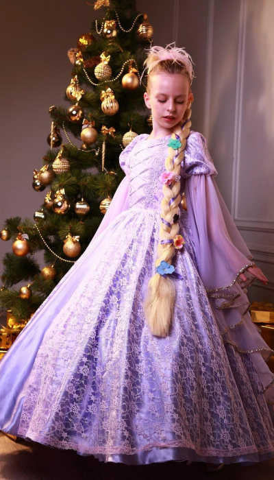 Карнавальний костюм для дівчинки Рапунцель преміум