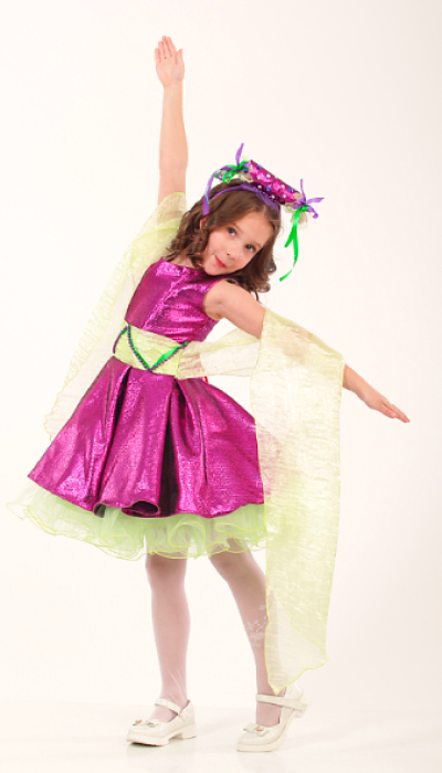 Карнавальний костюм для дівчинки Ялинкова Іграшка, Цукерка, хлопавка, Орхідея