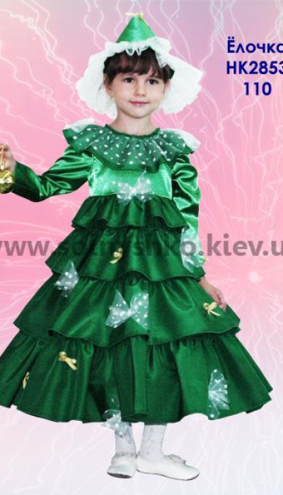 Карнавальний костюм для дівчинки Ялинка №3