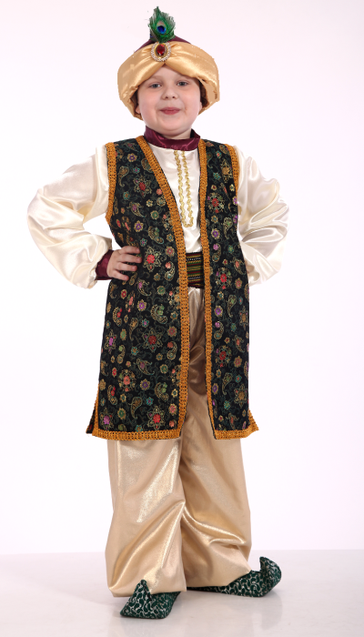 Карнавальний костюм для хлопчика Мудрець Султан смарагд