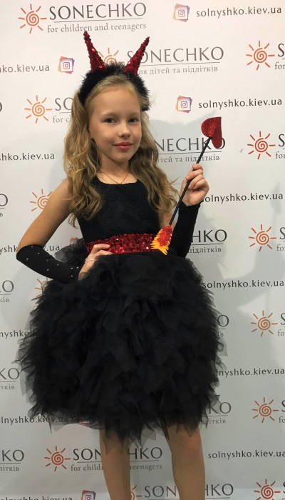 Карнавальний костюм для дівчинки Чертовка блиск