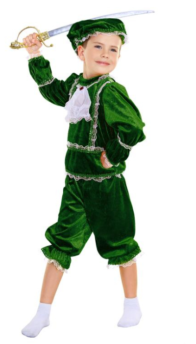 Карнавальний костюм Принц 93352 (зелений СМАРАГДОВИЙ)
