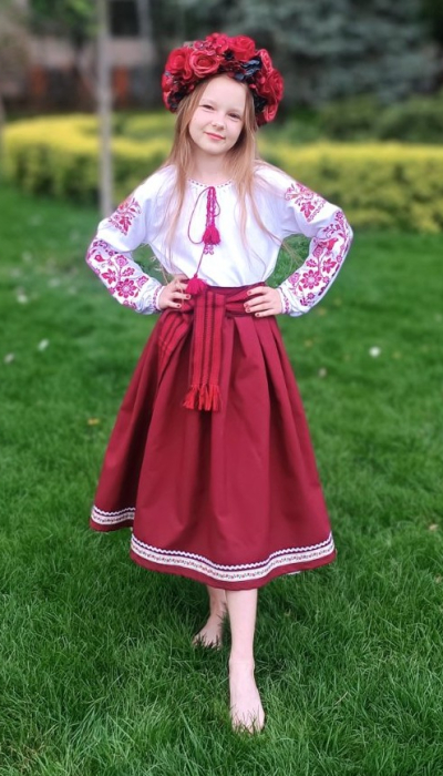 Український національний костюм №7 бордо Українка