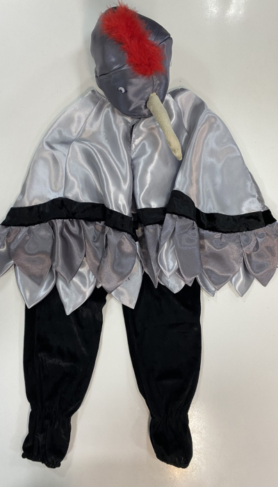 Carnival costume Crane Heron gray