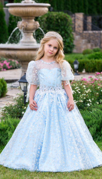 Святкове бальне плаття для дівчинки 11747 Снігова королева
