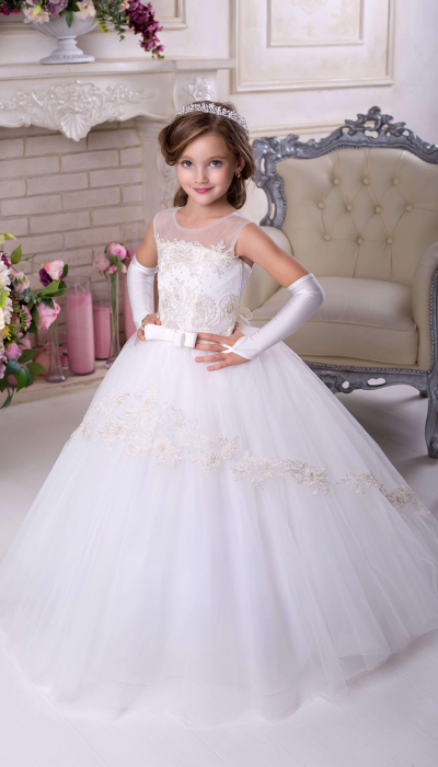 Святкове бальне плаття для дівчинки 9717 айвори
