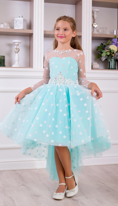 Елегантне плаття для дівчинки 10764 м'ятний