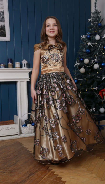 Елегантне плаття Shine gold