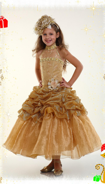 Плаття Американка посипка 1701 золото зіронька