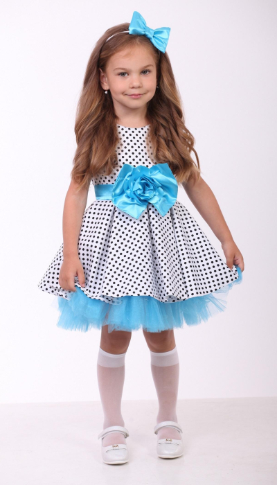 Елегантне плаття для дівчинки Стилги 9710-1 блакитне